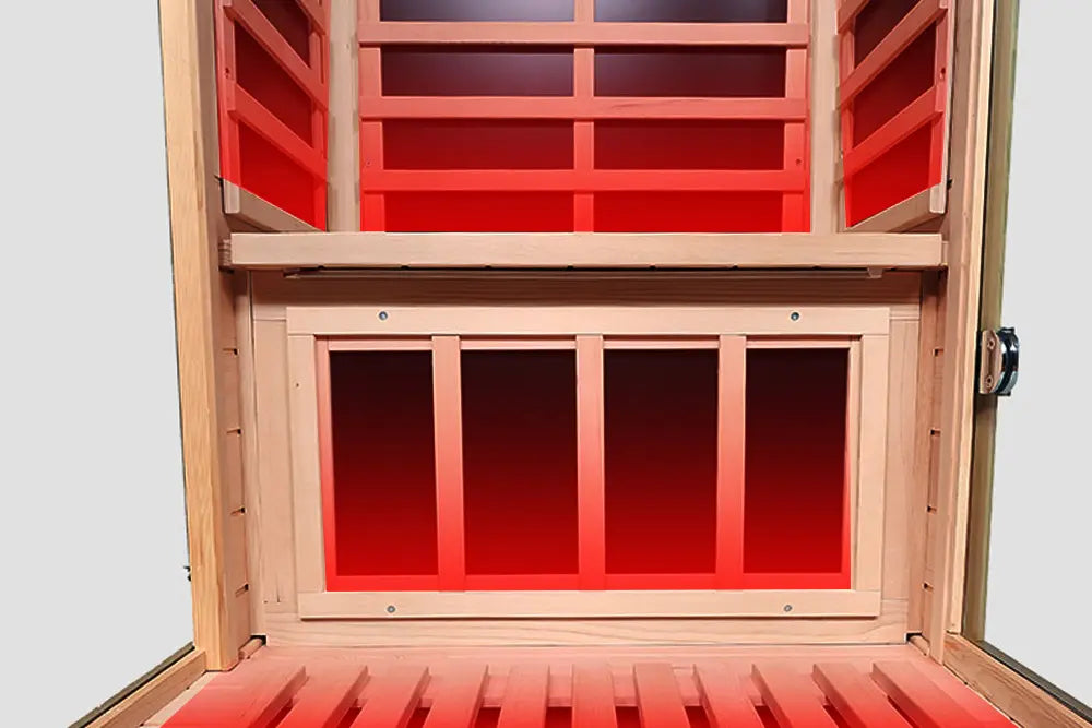 Wizzisaunas 909MX — Six-panel infrared heating layout