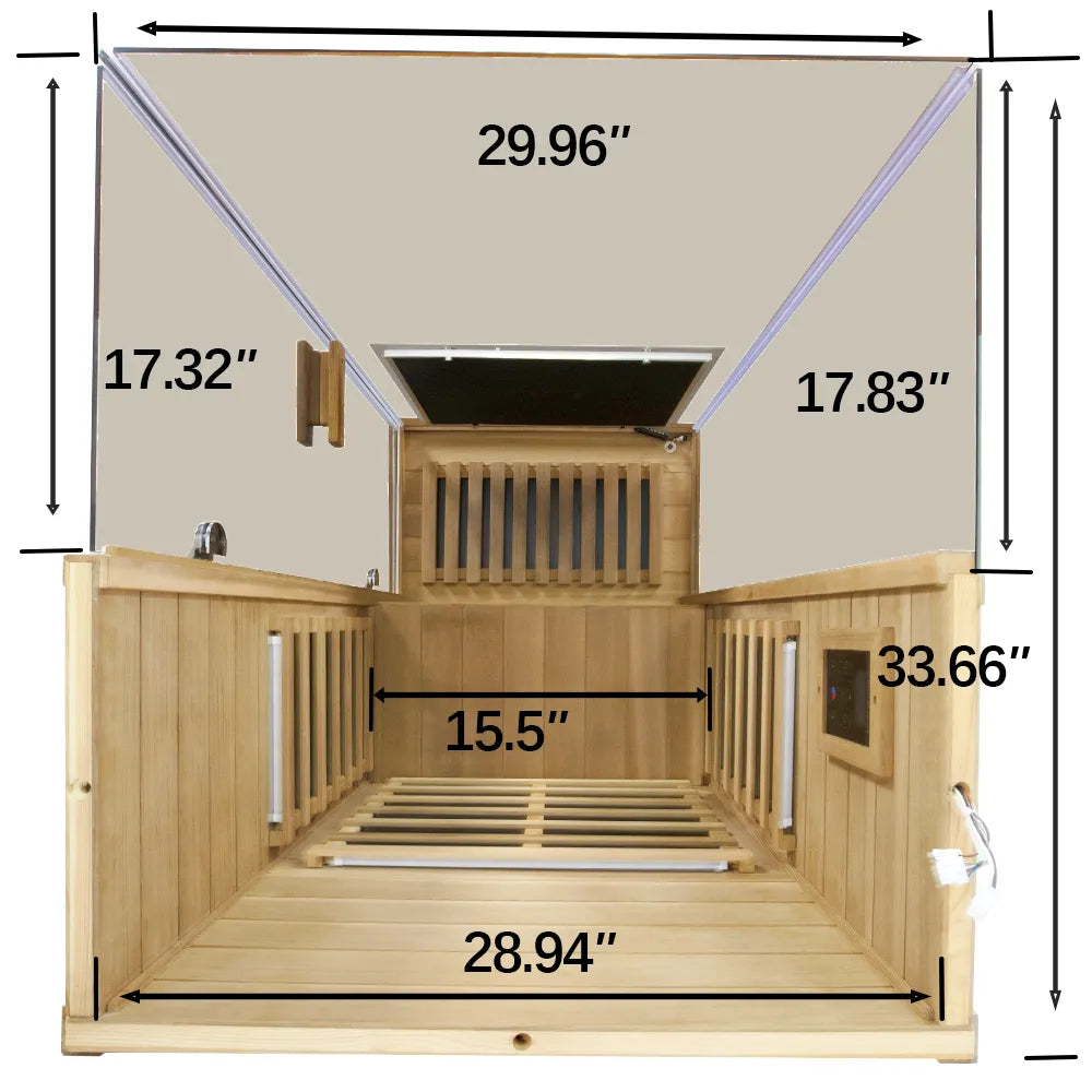 Wizzisaunas 909MX — Interior dimensions diagram