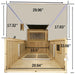 Wizzisaunas 909MX — Interior dimensions diagram
