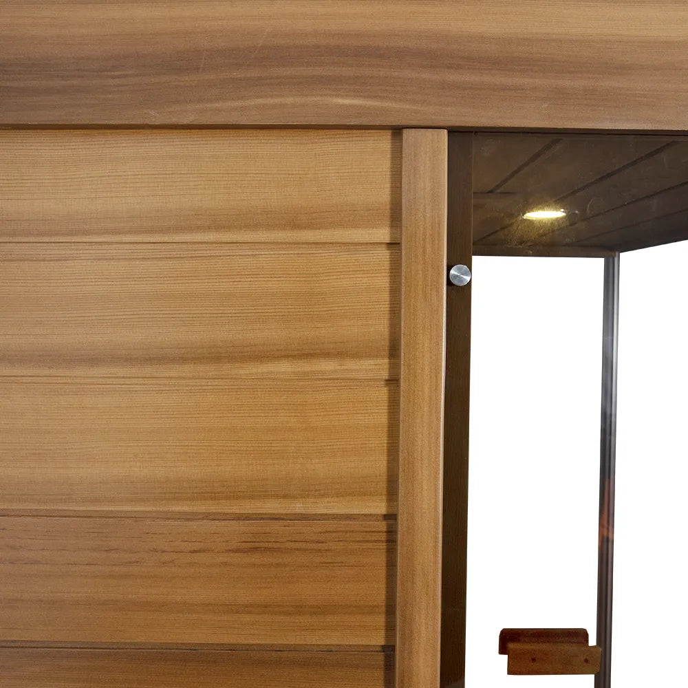 Wizzisaunas 909MX — Canadian red cedar wood grain