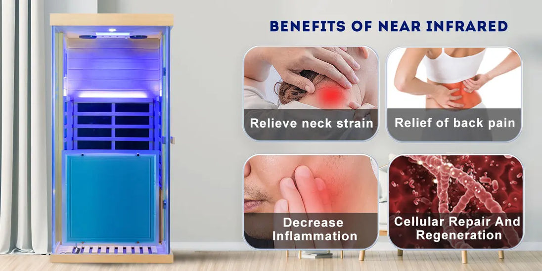 Wizzisaunas 909MX — Infrared sauna lighting illustration