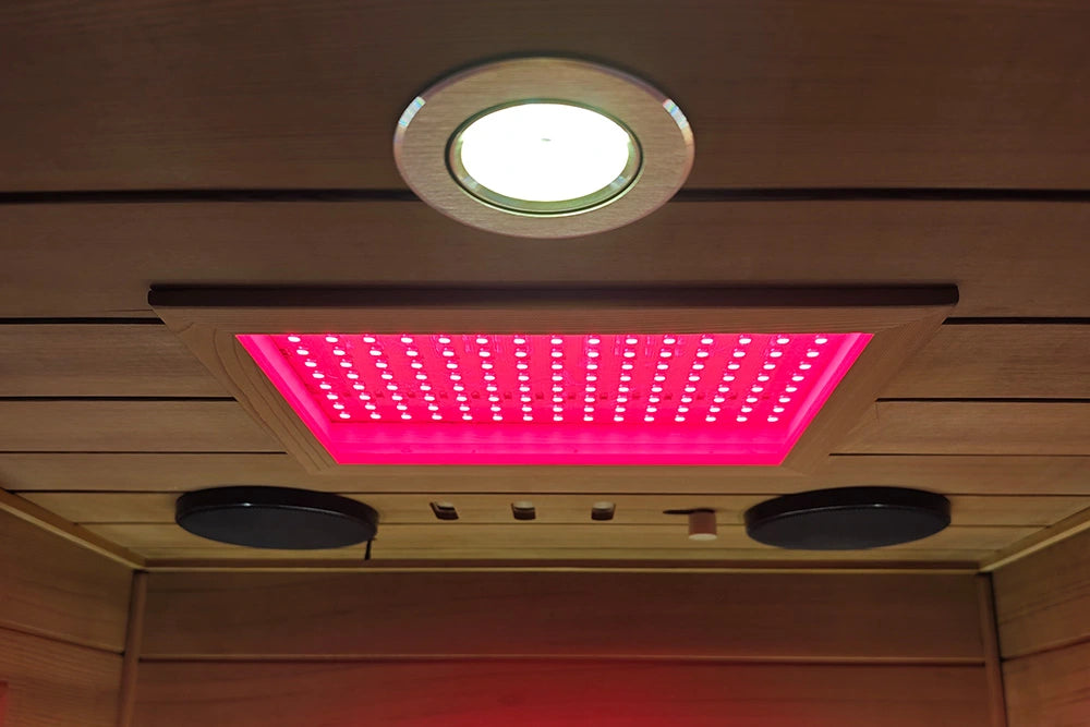 Wizzisaunas 909MX — Integrated red and blue lighting