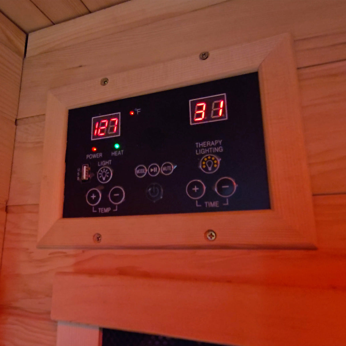 2-person Sweat Therapy Tremblant sauna - Digital temperature and time controls